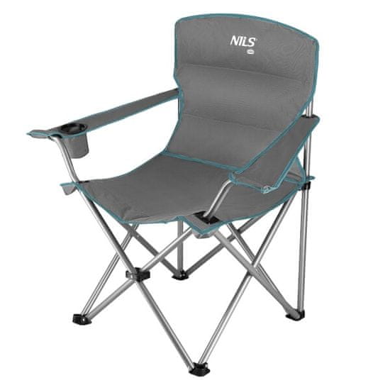 NILLS CAMP skladacia stolička NC3079 sivo-zelená