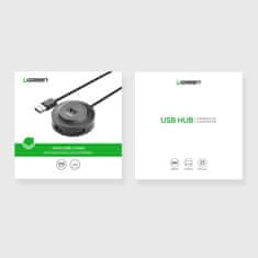 Ugreen USB stanica pre 4xUSB-A 2.0 - 1m - Čierna KP26549