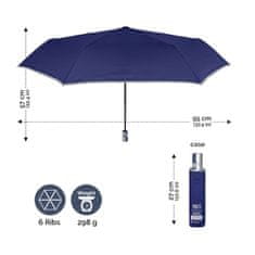 Perletti Technology Plnoautomatický skladací dáždnik s reflexným pásom / modrý, 21754