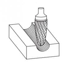 MOST Stromčeková fréza so zaoblenou hlavou z tvrdokovu 10 mm x 20 mm x 6 mm MOST RBF tvar F