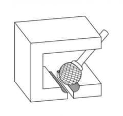 MOST Guľovitá fréza z tvrdokovu 10 mm x 9 mm x 6 mm MOST KUD tvar D