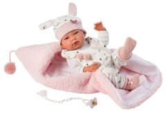 Llorens 73886 NEW BORN HOLČIČKA - realistická bábika bábätko s celovinylovým telom - 40 cm