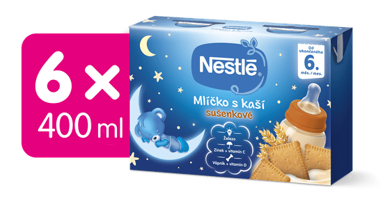 Nestlé Mliečko s kašou Sušienkové - 6 x (2x200ml)