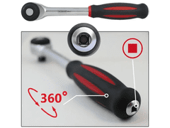 4Czech Račňa s otočnou rukoväťou 1/2", 52z, 292 mm - 4CZ-124-11
