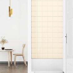 Vidaxl Nástenné panely 12 ks krémové 90x15 cm zamat 1,62 m²