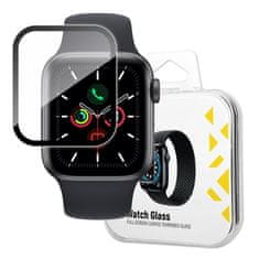 MG Watch Glass Hybrid ochranné sklo na Apple Watch 4/5/6/SE 44mm, čierne