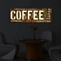 Wallity Obraz s LED osvetlením COFFEE 33 30 x 90 cm