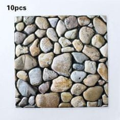 Trojrozmerné samolepiace vodeodolné tapety na stenu v imitácii kameňa (10 ks) | STONEBLOCKS
