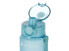 Modrá, plastová ombre fľaša / fľaša na vodu s dielikmi 750 ml 