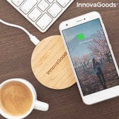InnovaGoods Bambusová bezdrôtová nabíjačka 3115 pre Android a IOS