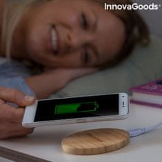 InnovaGoods Bambusová bezdrôtová nabíjačka 3115 pre Android a IOS