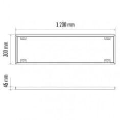 EMOS ZR9035 Rámček pre LED panel 30×120cm, bezskrutkový, biely 1542009035