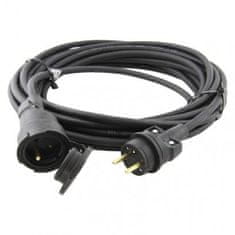 EMOS Vonkajší predlžovací kábel 15 m PM0502, 1 zásuvka, 230V, čierny 1914031150