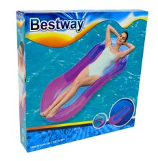 Bestway Nafukovací matrac do vody so sieťou - fialový