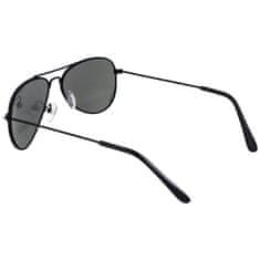 Sunmania Čierno-strieborné zrkadlové okuliare pilotky "Aviator"