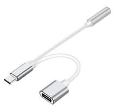 Kaxl USB adaptér USB-C, jack 3,5mm, 13cm KAXL