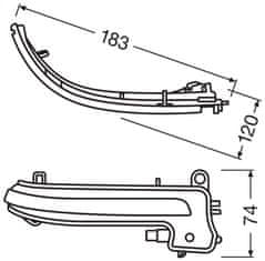 Osram OSRAM LEDRiving dynamický LED smerovač do zrkadla BMW 1er, 2er, 3er, 4er, X1 - White Edition LEDDMI F20 WT