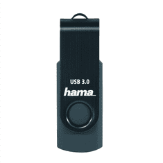 HAMA USB 3.0 Flash Drive Rotate, 64 GB, 70 MB/s, petrolejová modrá