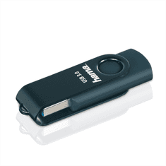 HAMA USB 3.0 Flash Drive Rotate, 32 GB, 70 MB/s, petrolejová modrá