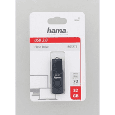 HAMA USB 3.0 Flash Drive Rotate, 32 GB, 70 MB/s, petrolejová modrá