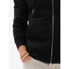 OMBRE Pánska mikina s kapucňou HOODIE čierna V1 OM-SSZP-0148 MDN122300 S