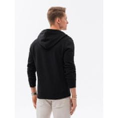 OMBRE Pánska mikina s kapucňou HOODIE čierna V1 OM-SSZP-0148 MDN122300 S