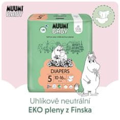 MUUMI BABY 5 Maxi+ 10-16 kg (132 ks), mesačné balenie eko plienok