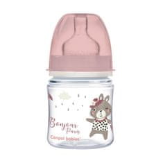 Canpol babies Fľaša so širokým hrdlom Bonjour Paris 120 ml ružová