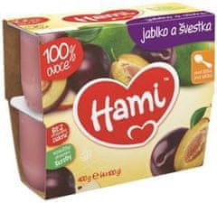 Hami 100% ovocie slivka a jablko (4 x 100 g) - ovocný príkrm