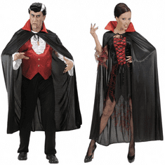 Widmann Karnevalový kostým plášť čierna červená 136cm