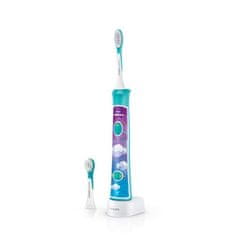 Philips Zubná kefka pre deti elektrická Sonicare zelená s bluetooth HX6322/04