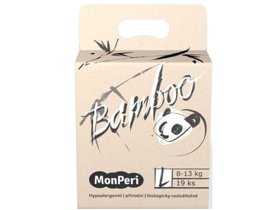 MonPeri Bamboo Plienky jednorazové eko L (8-13 kg) 19 ks