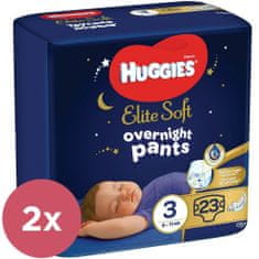 Huggies 2x Elite Soft Pants OVN Nohavičky plienkové jednorazové 3 (6-11 kg) 23 ks