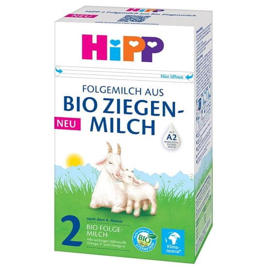 HiPP 2 BIO Kozie mlieko od ukončeného 6. mesiaca 400 g