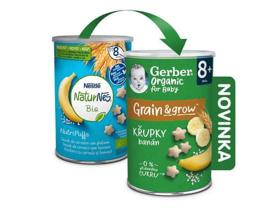 Gerber Organic chrumky banánové 35 g