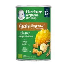 Gerber Organic chrumky s mangom a banánom 35 g