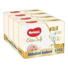 Huggies Extra care Plienky jednorazové 1 (2-5 kg) 104 ks - MESAČNÁ ZÁSOBA