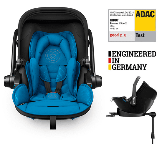 KIDDY Autosedačka Evoluna i-size 2 + Isofix základňa 40-83cm Sky Blue BZP