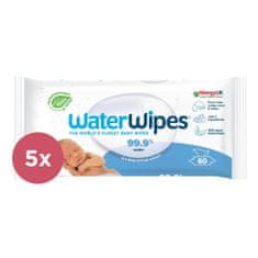 WaterWipes 5x Vlhčené obrúsky bez obsahu plastov 60 ks ( 300 ks )