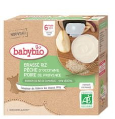 Babybio 4x Ryžová kaša s broskyňou a hruškou 85 g