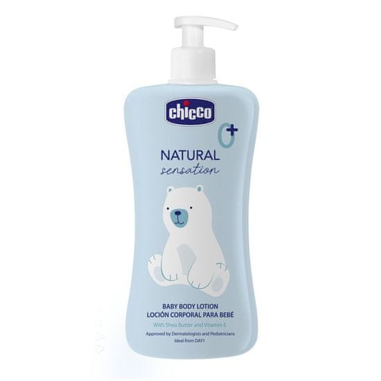 Chicco Mlieko telové Natural Sensation s bambuckým maslom a vitamínom E 500ml, 0m+