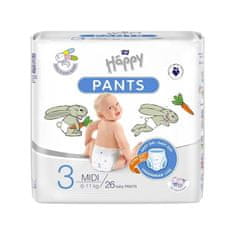 Bella Happy Pants Nohavičky plienkové jednorazové 3 Midi (6-11 kg) 26 ks