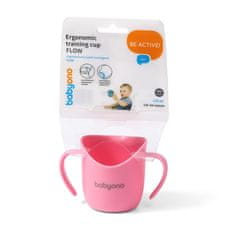 BabyOno Hrnček ergonomický s uškami 120 ml ružový 6m+