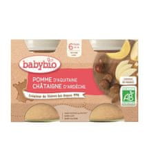 Babybio Jablko s gaštanovým pyré 2x 130 g