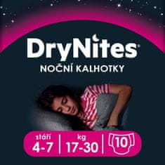 Huggies DryNites Nohavičky plienkové jednorazové pre dievča 4-7 rokov (17-30 kg) 10 ks