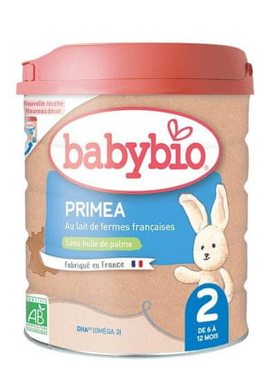 Babybio PRIMEA 2 dojčenské bio mlieko 800 g