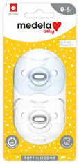 Medela Baby cumlík mäkký celosilikónový Boy 0-6m 2 ks