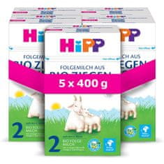 HiPP 5x 2 BIO Kozie mlieko od ukončeného 6. mesiaca 400 g