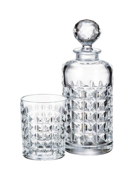 Crystalite Bohemia Bohemia Crystal Whisky set Diamond 99999/9/99T41/246 (set 1 karafa + 6 poháre)