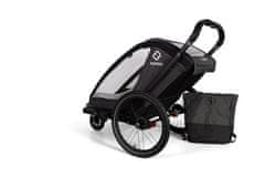 HAMAX Vozík za bicykel vr. ramená + kočíkovú set Cocoon One Grey/black